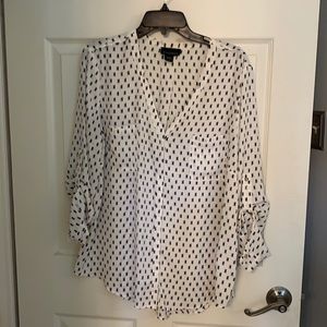 Button up shirt with v neck